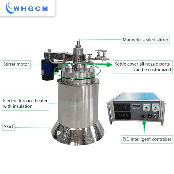 2L customized Titanium lined stainless steel jacketed lab reactor