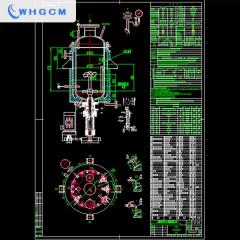 WHGCM 100L ASME Hastelloy pilot vacuum reactor with bottom injected agitator