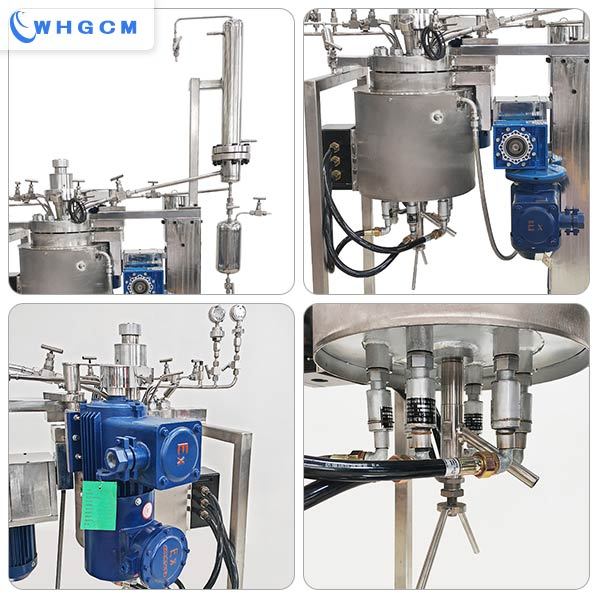 5L Hastelloy C-276 high pressure high temperature reactor with condenser devices