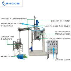 WHGCM 100L stainless steel 304 polycondensation reactor with distillation system