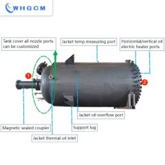 10000L stainless steel clad plate jacketed reactor with electric heating function