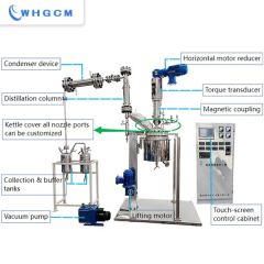 20L stainless steel reactor system with distillation devices controlled by PLC controller