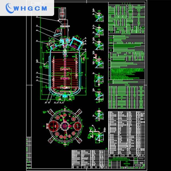 5000L  Xylene reactor with heating jacket made from S316