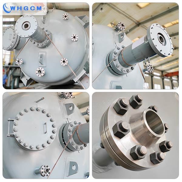 15000L stainless steel jacketed reactor for hydrometallurgy with internal coil cooling