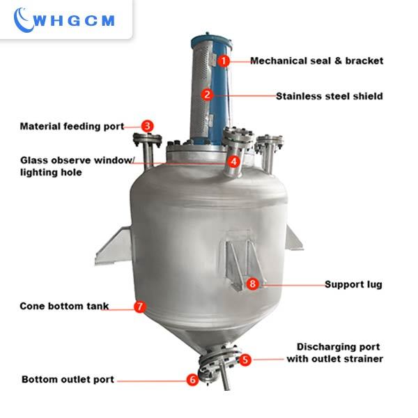 750 liters stainless steel mixing tank with agitator for sale