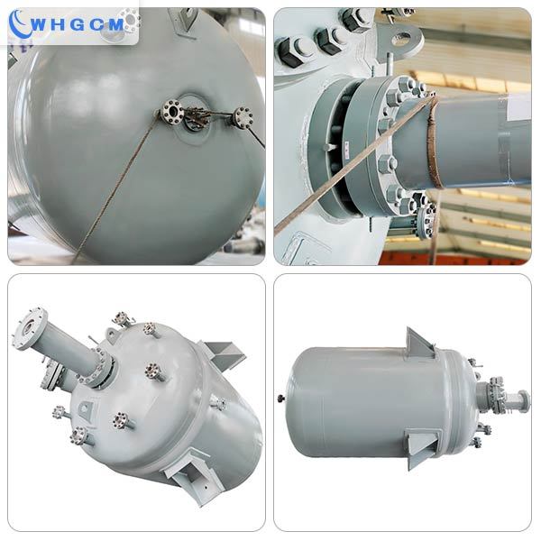 15000L stainless steel jacketed reactor for hydrometallurgy with internal coil cooling