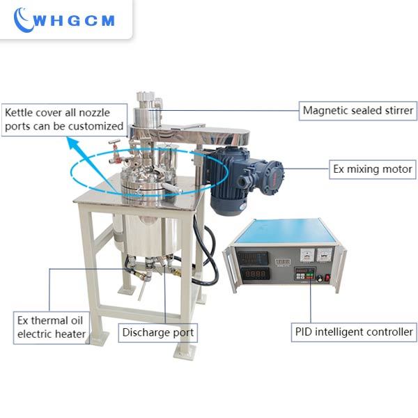 2.5L stainless steel hydrogenation lab reactor