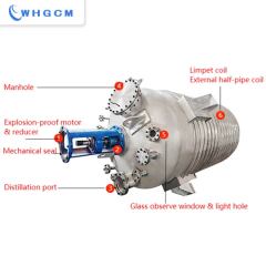 6300L stainless steel limpet coil reactor for Lubricating oil additives producing