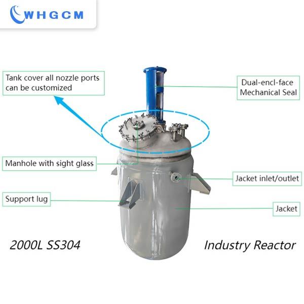2000L industrial batch reactor