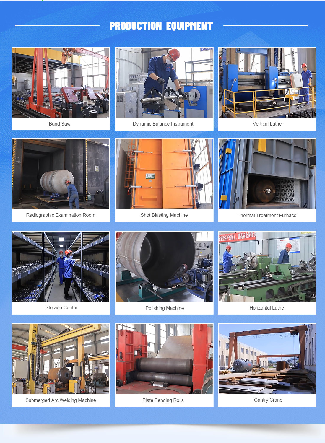 Production equipment in WHGCM