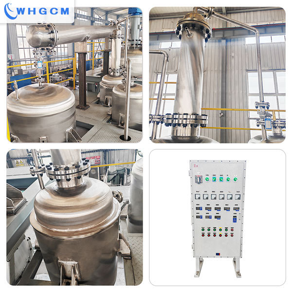 2500L decompression distillation  reactor system with Explosion-proof integrated control cabinet