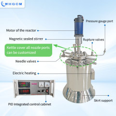 1L high pressure Magnetic Sealed Electric heating SS304 Lab Reactor