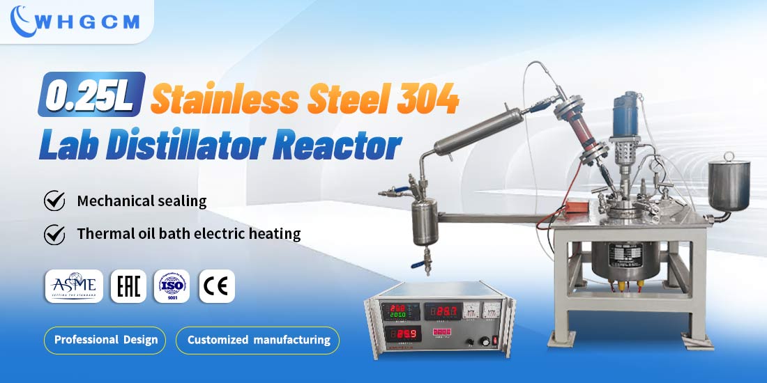 Poster of the 0.25L stainless steel 304 lab distillator reactor