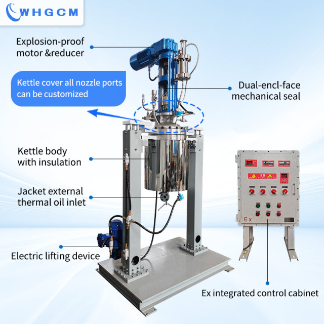 50L Explosion-proof Jacketed Heating Stainless Steel Pilot Plant Reactor with PID