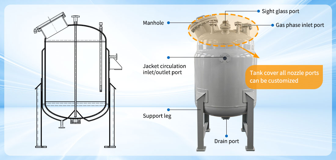 Picture of 1000L Titanium Cladding plate storage tank structure 