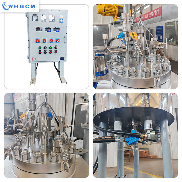 50L Explosion-proof Jacketed Heating Stainless Steel Reactor with electrical lifting device for easy operation