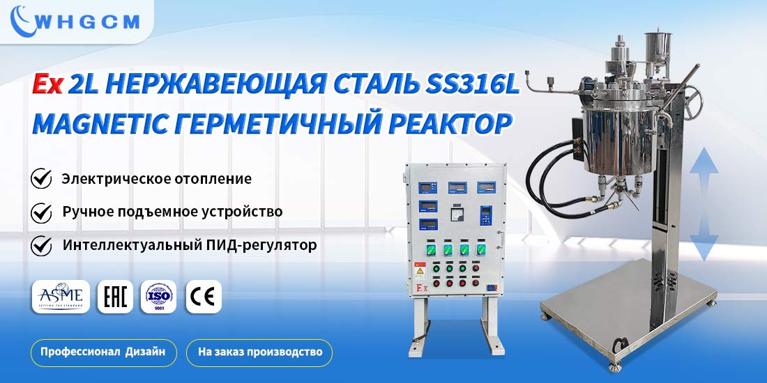Плакат 2L из нержавеющей стали SS316L с электрическим нагревом лабораторный реактор под давлением с подъемным устройством