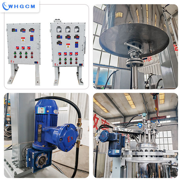 Stainless steel reactor system consisting of a 65L crystallisation reactor and a 70L dosing reactor