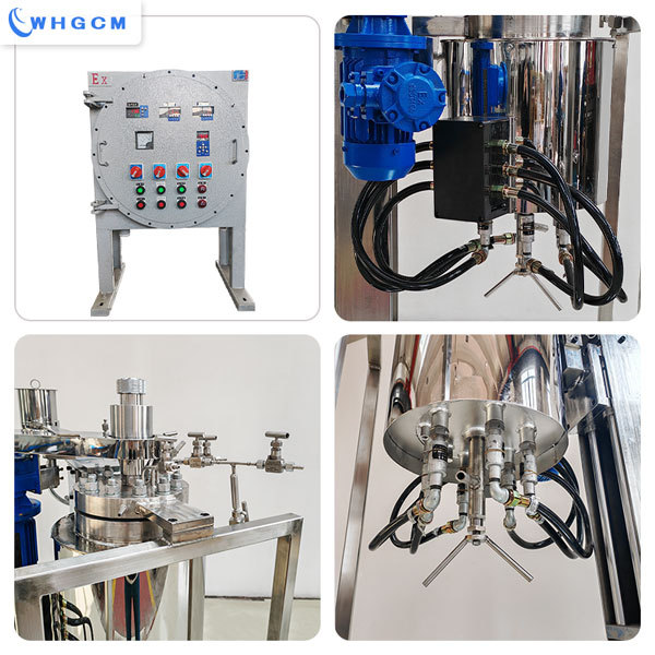5L high pressure stainless steel SS316L  laboratory reactor with manually lifting device