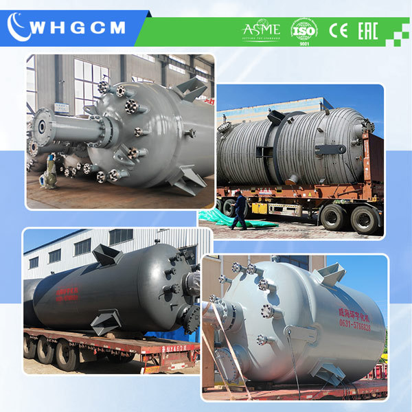 6000L jacket steam heating stainless steel cladding plate  industrial  reactor with magnetic sealed stirrer