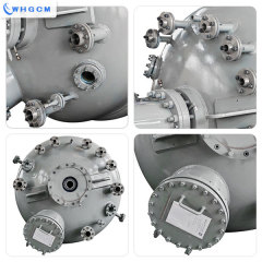 6000L jacket steam heating stainless steel cladding plate  industrial  reactor with magnetic sealed stirrer