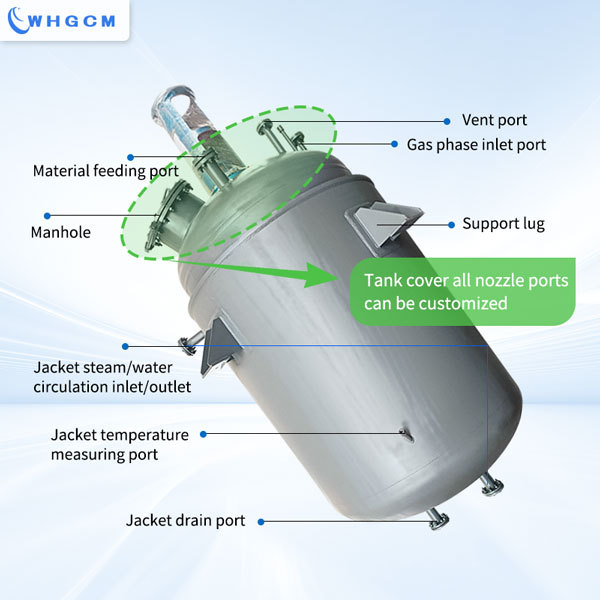 WHGCM 6300L jacket heating ex-proof industry reactor