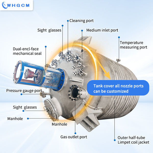 Factory Customized ASME 145000L Industry Jacketed Heating Polymer Pressure Stainless Steel Reactor