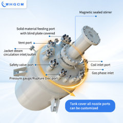 WHGCM НОВЫЙ 3000L Рубашка нагревательная пластина из нержавеющей стали магнитный герметичный реактор гидрирования под давлением в промышленности