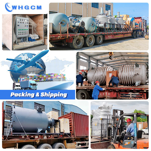 WHGCM 5500L Chemical Equipment Jacket Heating Cooling Stainless Steel Horizontal Pressure Reactor for Chemical Production