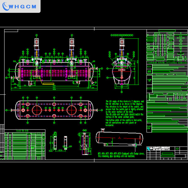 WHGCM NEW 5500L Stainless Steel Cladding Plate Factory Industrial High Pressure Chemical Vessel  Horizontal Reactor