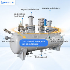 5500L High-Temperature Stainless Steel Cladding Plate Industrial Reactor with PLC Pid IoT Remote Automatic Intelligent Control