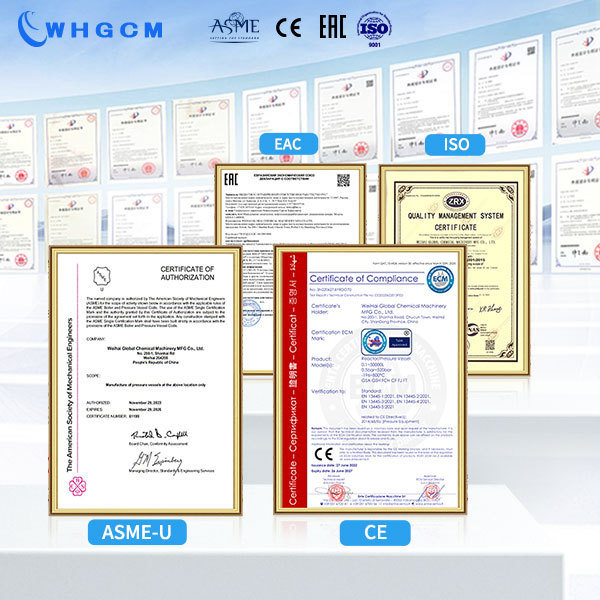 WHGCM ASME CE EAC DOSH High Performance 1L Stainless Steel 904L Resistant Vessel Chemical Autoclave Jacked Heating Laboratory Reactor