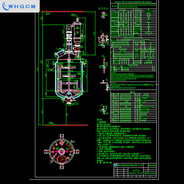 WHGCM ASME-U Custom 5000L Stainless Steel Cladding Plate Jacket Heating High Pressure Tank Industry Chemical Reactor