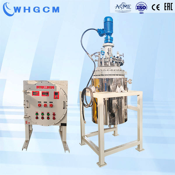 Сертифицированный ASME CE EAC DOSH WHGCM 200L взрывозащищенный магнитный герметичный кожух циркуляционный нагревательный криогенный пилотный реактор высокого давления из нержавеющей стали