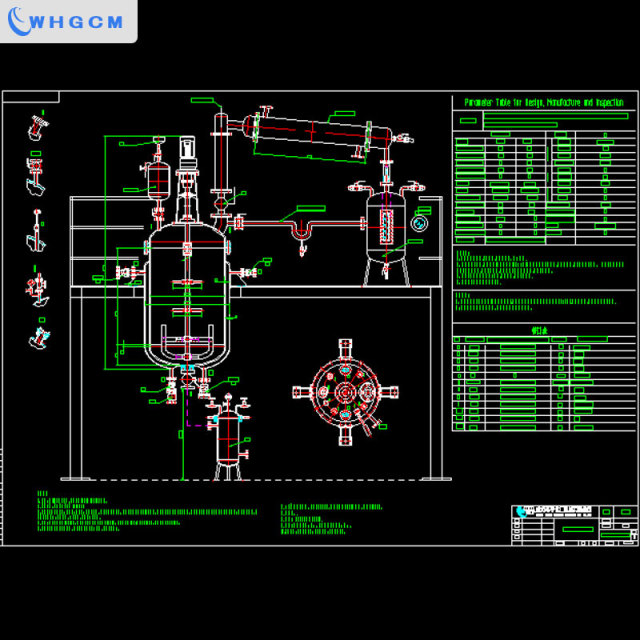 WHGCM 2000L Stainless Steel Chemical Polymer Industrial Reactor System with Automatic PID Intelligent Controller
