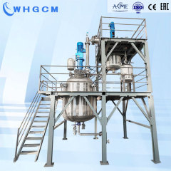 WHGCM ASME-U CE-PED EAC-COC 2000L Stainless Steel Industrial Glue Polymer Reactor System with 800L Monomer Pre-mixing Tank
