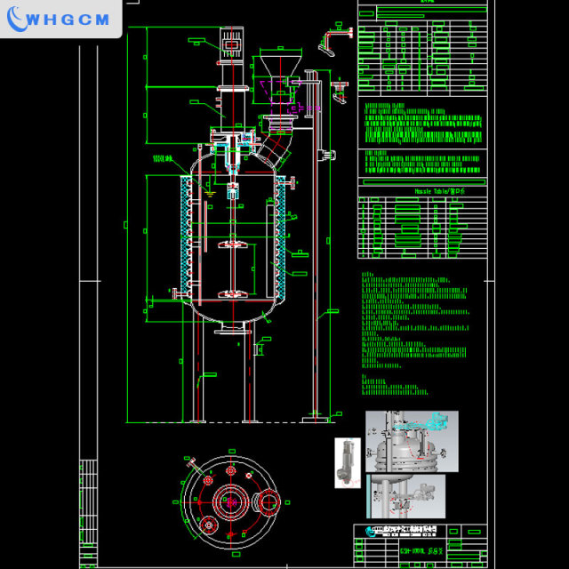 Factory Price 1000L Stainless Steel High Pressure Outer Coils Jacket Efficient Mixing Chemical Industrial Reactor