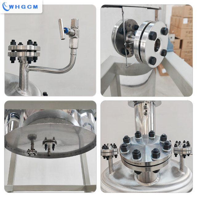 ASME CE EAC ISO 200L Jacket Heating Stainless Steel Hydrogenation Reactor Equipped with Explosion-proof Motor