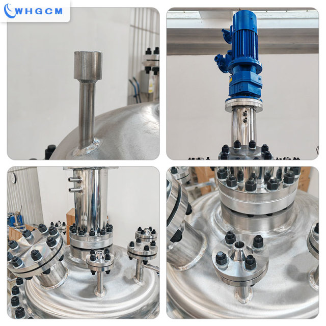 ASME CE EAC ISO 200L Jacket Heating Stainless Steel Hydrogenation Reactor Equipped with Explosion-proof Motor