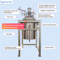 WHGCM 300L Jacket Heating Stainless Steel Cryogenic Pilot Hydrogenation Reactor