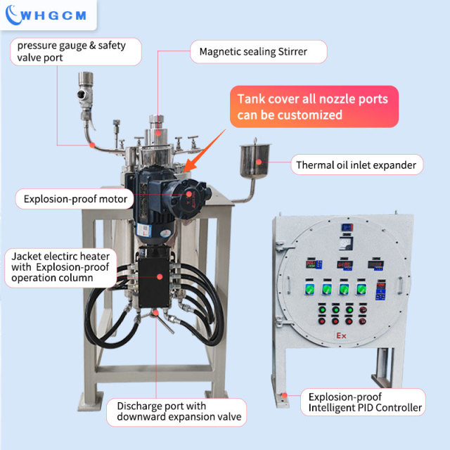 EAC CE Certified 10L Explosion-Proof Jacketed Magnetic Sealed Hastelloy Hydrogenation Reactor with Automatic Controller