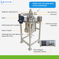 Whgcm ASME-U EAC 5L High Pressure High Temperature Stainless Steel Jacketed  Lab Reactor with PID PLC