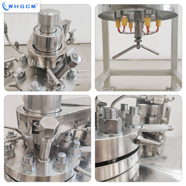 Whgcm ASME-U EAC 5L High Pressure High Temperature Stainless Steel Jacketed  Lab Reactor with PID PLC