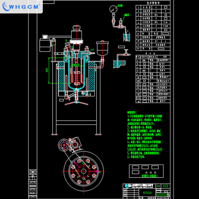 Whgcm ASME-U EAC 5L High Pressure High Temperature Stainless Steel Jacketed  Lab Reactor with PID PLC
