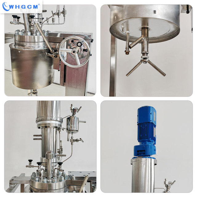 Customized 5L Stainless Steel Chemical Continuous Stirred Tank Reactor Electric Heating Lab High Pressure Reactor
