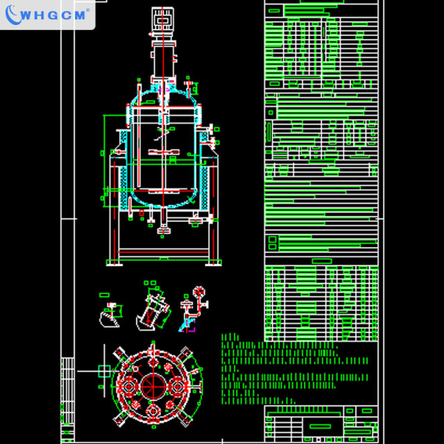 ASME-U CE-PED EAC-COC 500L High Temperature Stainless Steel Jacketed Hydrometallurgy Reactor with Explosion-proof Motor