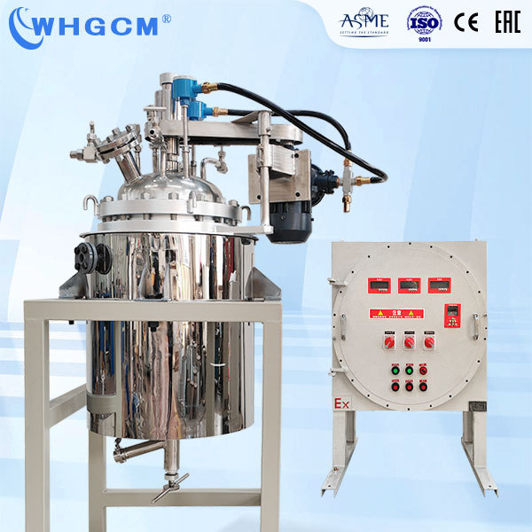 WHGCM New 50L High Temperature Stainless Steel Jacket Heating Reactor with explosion-proof motor and Magnetic sealing coupler