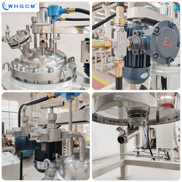 WHGCM New 50L High Temperature Stainless Steel Jacket Heating Reactor with explosion-proof motor and Magnetic sealing coupler