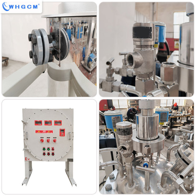 WHGCM New 50L High Temperature Stainless Steel Jacket Heating Reactor with explosion-proof motor and Magnetic sealing coupler