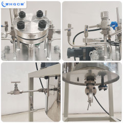 ASME CE 50L Stainless Steel Steam Jacket Heating High Pressure Hydrogenation Reactor with Explosion-proof Motor